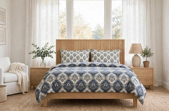 Bedsheet 5 piece blue strip