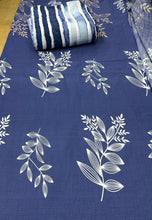 Comforter set 6 piece blue disty floral