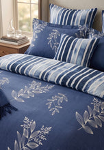 Comforter set 6 piece blue disty floral