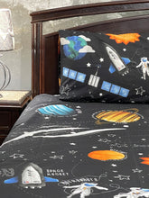 Single bedsheet black space