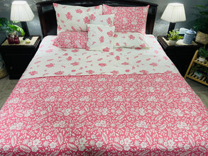 Comforter set 6 piece light pink