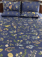 Bedsheet 5 pieces blue flower dust