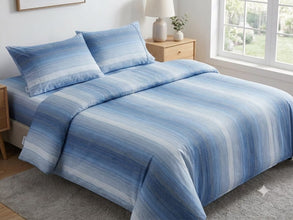 Bedsheet 5 pieces blue strips