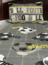 Single bedsheet grey football