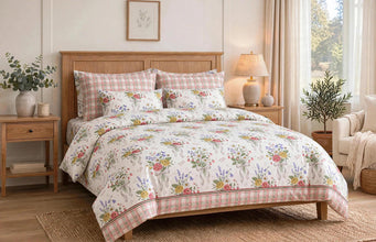 Bedsheet 5 piece peach flower