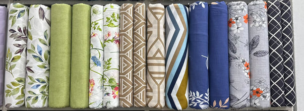 Comforter set floral blue shevron
