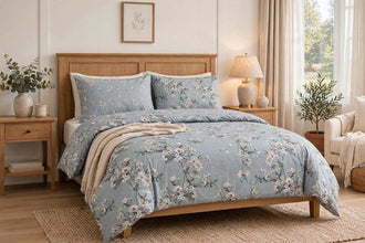 Bedsheet 5 pieces mint floral