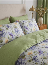 Bedsheet 5 piece green flowers