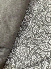 Comforter set 6 piece grey paisley