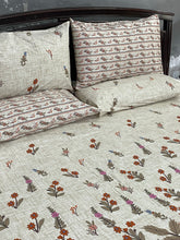 Bedsheet 5 pieces orange flowers