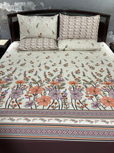 Bedsheet 5 pieces orange flowers