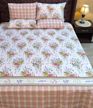 Bedsheet 5 piece peach flower