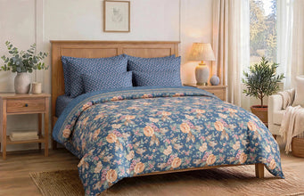 Bedsheet 5 pieces green floral