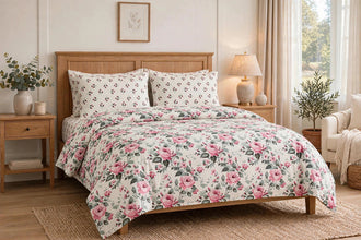 Bedsheet 5 piece pink rose