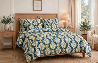 Bedsheet 5 pieces vibrant blue