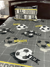 Single bedsheet grey football