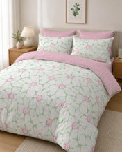 Bedsheet 5 pieces pink and green