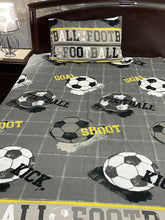 Single bedsheet grey football