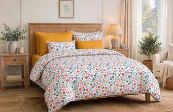 Bedsheet 5 piece mustard flower garden