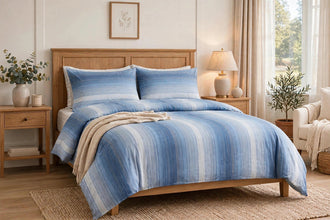 Bedsheet 5 pieces blue strips