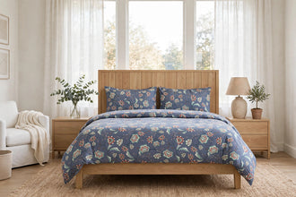 Bedsheet 5 pieces dusty blue
