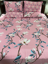 Bedsheet 5 pieces pink branches