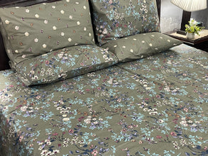 Bedsheet 5 piece olive green