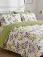 Comforter set 6 piece floral green petals