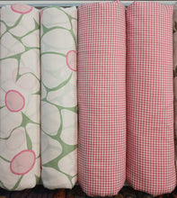 Bedsheet 5 pieces pink and green