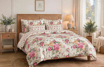 Bedsheet 5 pieces rose spread