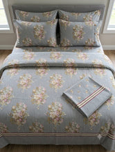 Bedsheet 5 piece grey floral