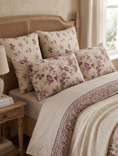 Comforter set daisy pink purple roses