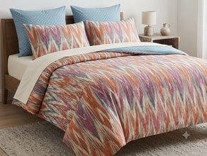 Comforter set multi flame stitch