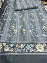 Duvet cover set grey jasmine flowers