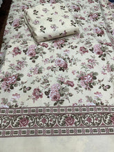 Comforter set daisy pink purple roses