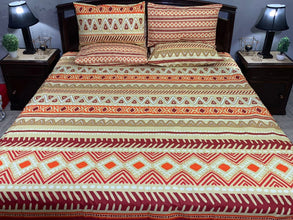Bedsheet 5 pieces orange strips