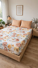 Bedsheet 5 piece orange floral