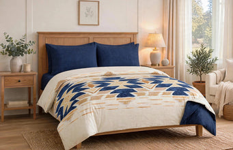 Bedsheet 5 pieces blue geomagnetic