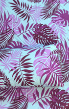 Bedsheet 5 pieces magenta leaf