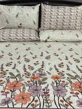 Bedsheet 5 pieces orange flowers