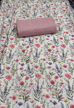 Bedsheet 5 pieces pink floral dust