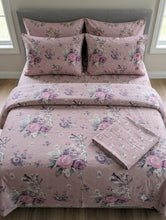 Comforter set 6 piece floral pink