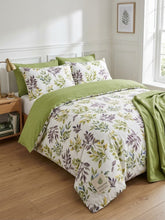 Comforter set 6 piece floral green petals