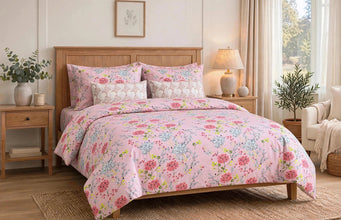 Bedsheet 5 piece dark pink