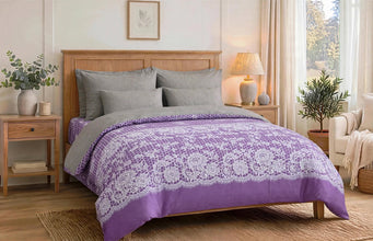 Bedsheet 5 piece honey comb floral
