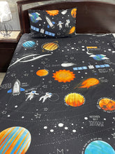 Single bedsheet black space