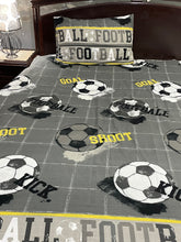 Single bedsheet grey football