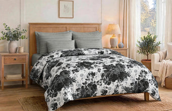 Bedsheet 5 pieces Black roses