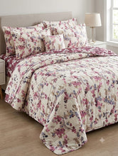 Bedsheet 5 piece off white watercolour pink grey