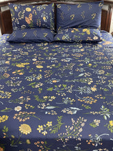 Bedsheet 5 pieces blue flower dust